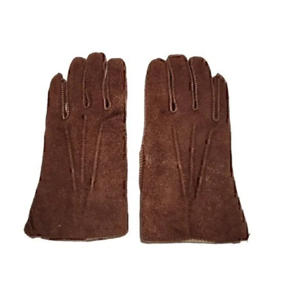 Vintage Women's Suede Gloves L